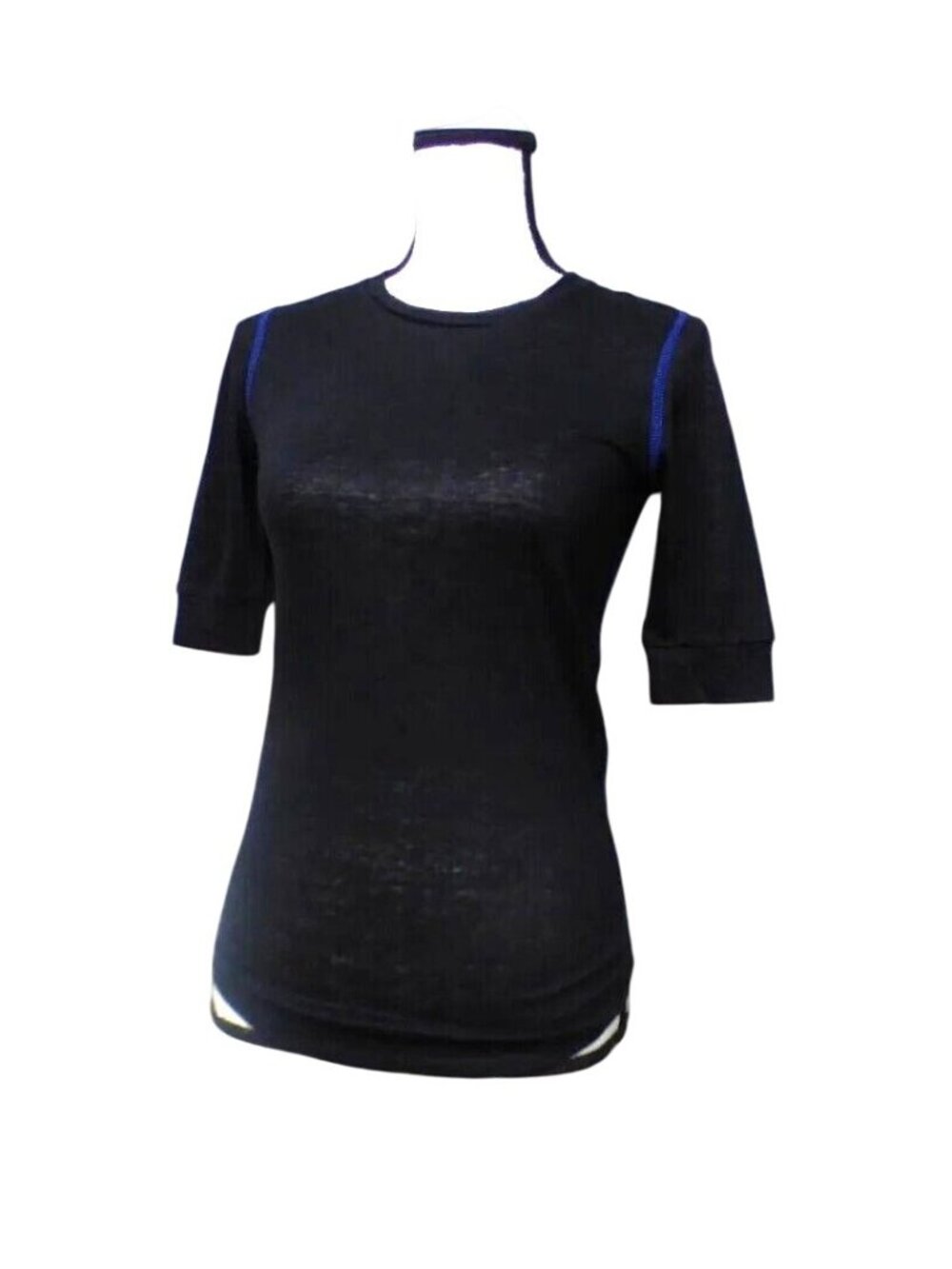 Marc by Marc Jacobs Women’s Exposed Seam Linen Tee, XS, Heather Black